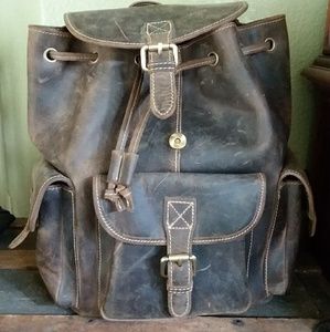 Leather backpack
